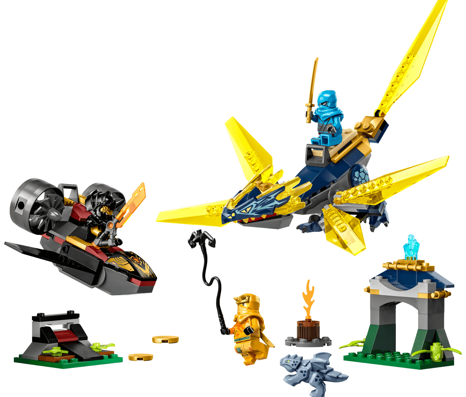 LEGO NINJAGO 71798 Nya a Arin - bitva na hřbetě dračího mláděte 1